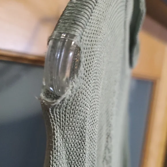 Green Ribbed Long Sleeve Tunic